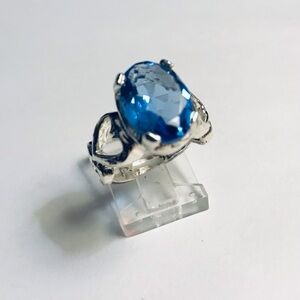 Tanzanite Stamped 925 Sterling Silver Ring